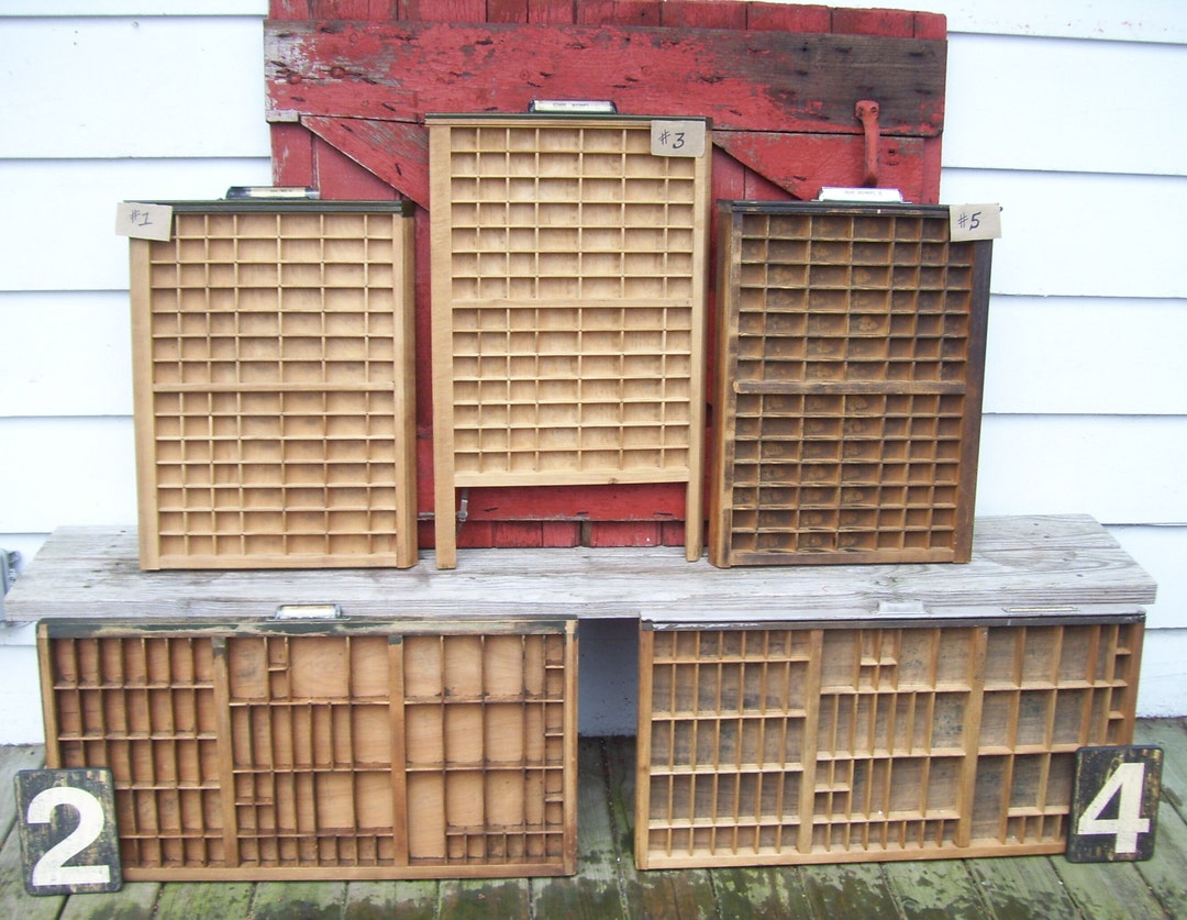 Hamilton Printers Drawer Ludlow Wooden Typeset American Type Founders