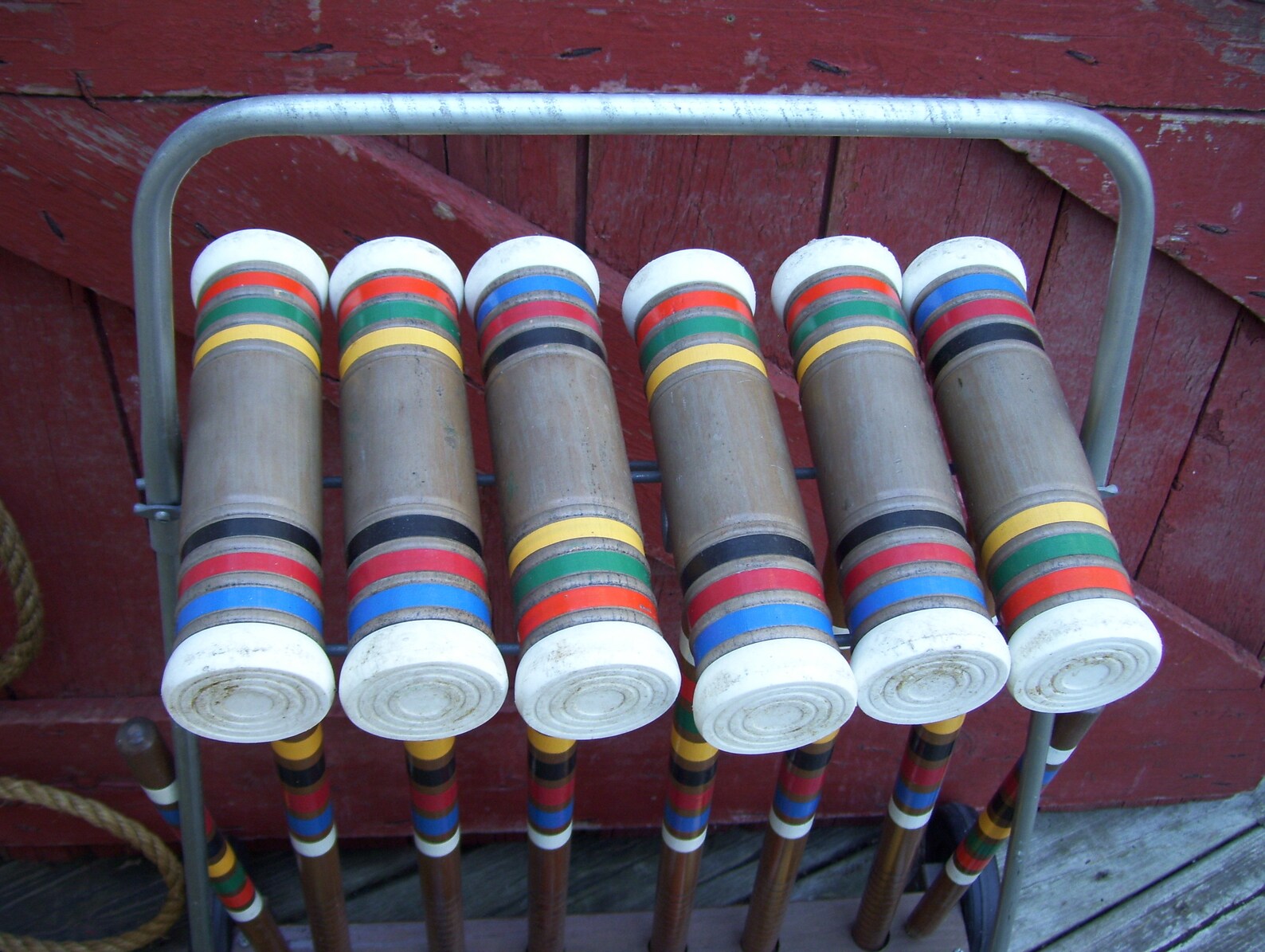 6 Forster Croquet Set Complete With Large Wood Stand Complete Etsy