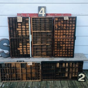 Hamilton Printers Drawer Ludlow Wooden Typeset American Type Founders Company Wood Letterpress YOUR CHOICE Jackson