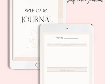 Aesthetic self care journal, mental health, motivational and manifesting, gratitude journal, self care