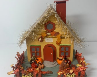 Fall Thanksgiving Putz House by Lynnleescreations