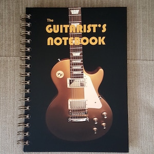 Guitar notebook tabs hardcover A5 high-quality chords fretboard lyrics 108 pages