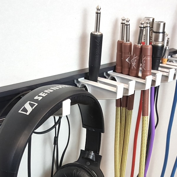 Studio Cable Rack for guitar leads XLR AV kit etc, made from aluminium supplied with wall fixings