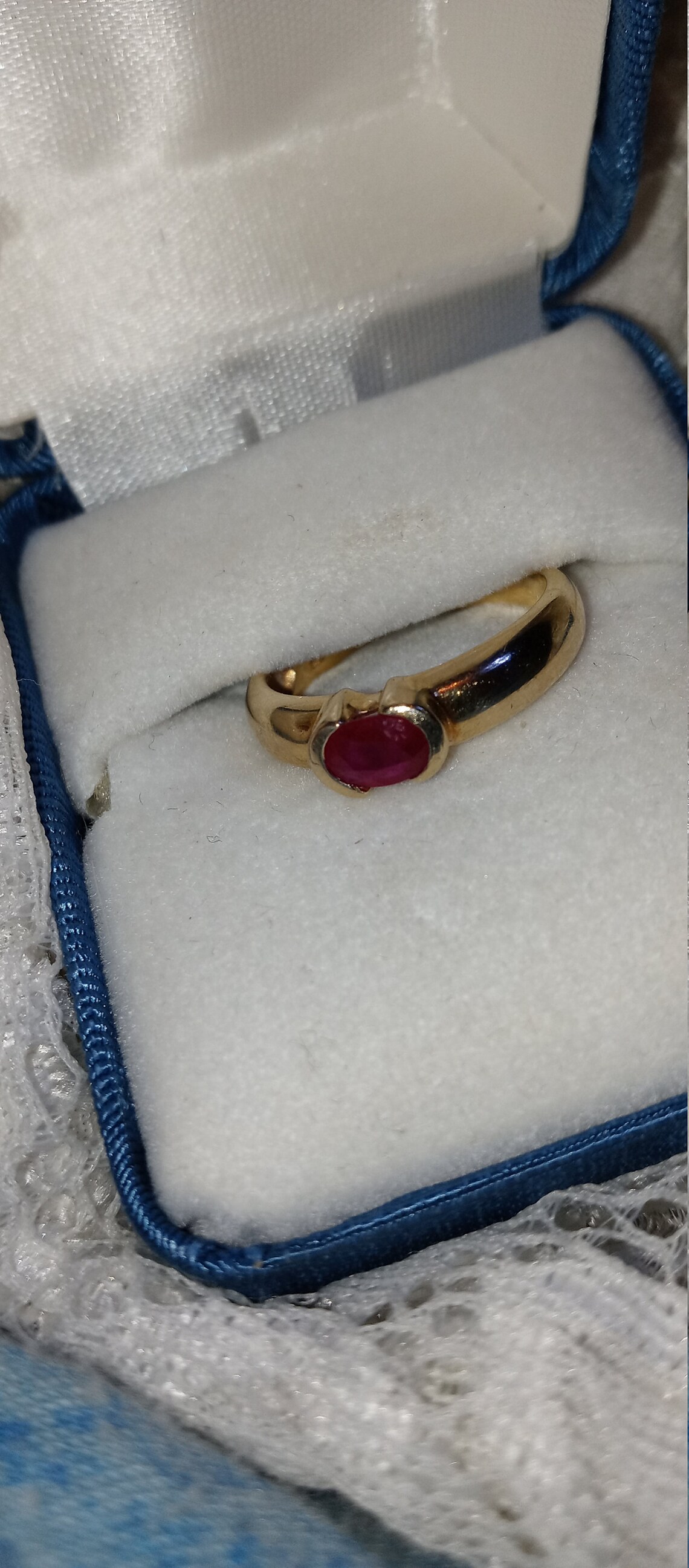 Beautiful & Vintage Genuine Rare Ruby Yellow Gold RING... | Etsy