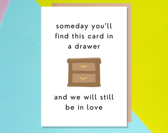 Love Anniversary Wedding Valentine's Card | Funny Sweet Snarky Card | Husband Wife Boyfriend Girlfriend Partner