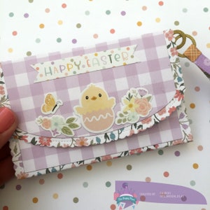 Borsellino 3D di carta tema Pasqua con pulcini e conigli handmade box porta soldi card regalo