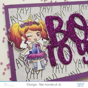 Biglietto di auguri halloween vampiro fatto a mano greeting card boo to you