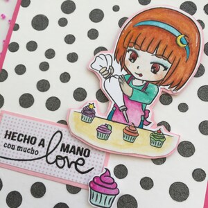 Biglietto di auguri fatto a mano con amore greeting card muffin