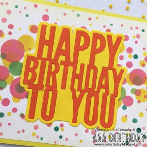 Biglietto di auguri compleanno Happy Birthday to you dots