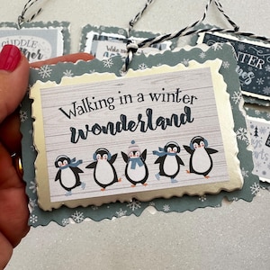 set chiudi pacco realizzati a mano Natale - Biglietti di auguri  tag card Christmas