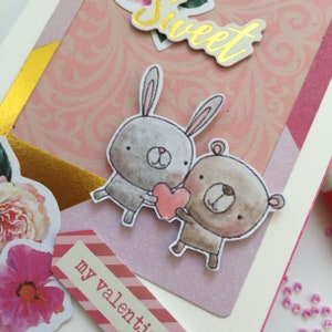 Biglietto di auguri realizzato a mano San Valentino sweet card greeting card