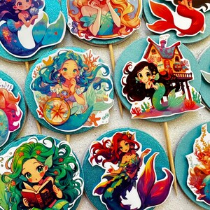 Sirene Cupcake topper party decorazioni compleanno realizzate a mano