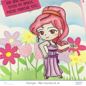 Biglietto di auguri Hercules Megara fatto a mano greeting card eroi cartoni animati