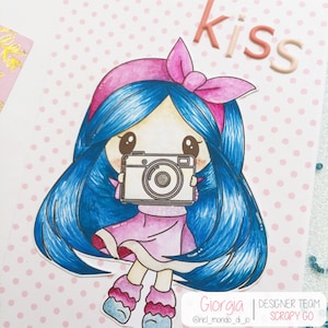 Biglietto di auguri realizzato a mano Selpie Kiss greeting card
