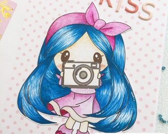 Handmade Selpie Kiss greeting card