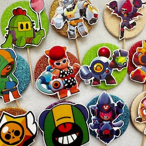 Cupcake topper Brawl S 2 party decorazioni compleanno realizzate a mano