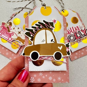 card chiudi pacco realizzate a mano Natale - Biglietti di auguri  tag Christmas