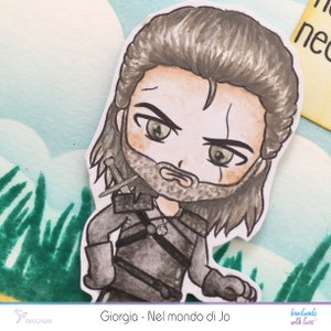 Cartão comemorativo feito à mão The Witcher Geralt da série de TV Rivia