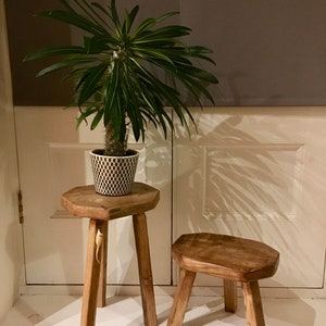 Beautiful rustic milking stools