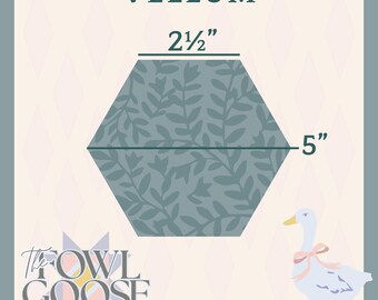 2 1/2 inch Hexagon Paper Pieces Vellum | 2.5" English Paper Piecing EPP | FPP | Quilt Hexies