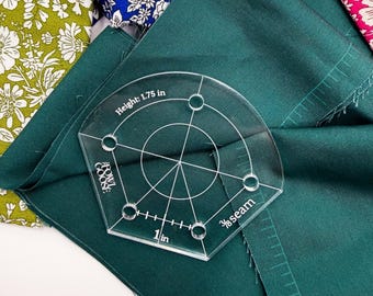 Petal Acrylic EPP Template: 1/4 & 3/8 Seam Allowance