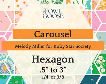 Ruby Star Society Hexie Fabric Set: English Paper Piecing - Carousel Collection