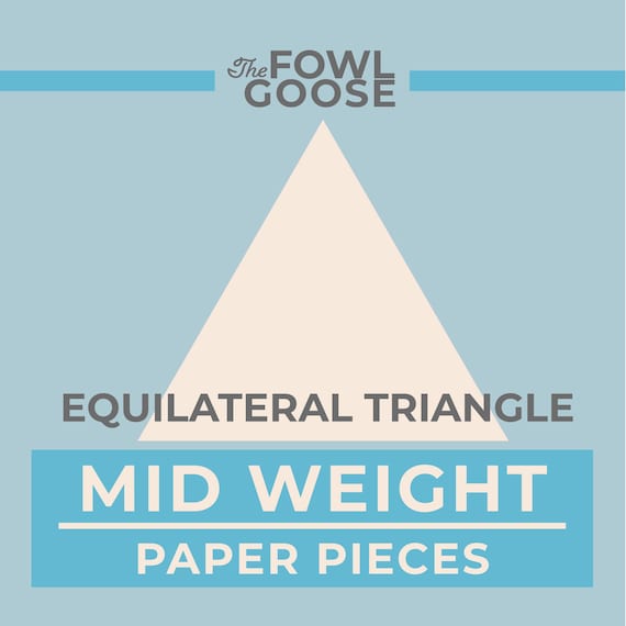 Equilateral Triangle Degree Paper Pieces | English Paper Piecing EPP, Mid Weight Cardstock