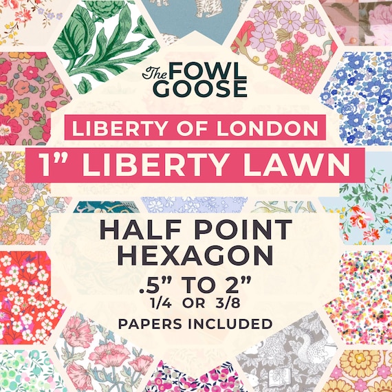 Half Point Hexagon in Liberty Lawn: 1 inch English Paper Piecing Mix