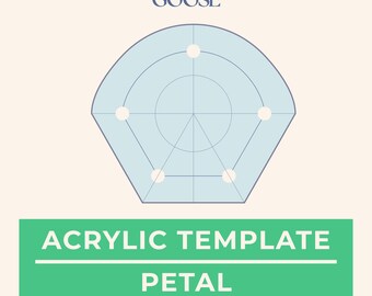 Petal Acrylic EPP Template: 1/4 & 3/8 Seam Allowance