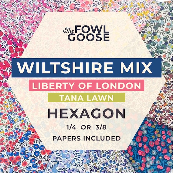 Liberty Tana Lawn Hexie Set: English Paper Piecing Quilt - Wiltshire Mix
