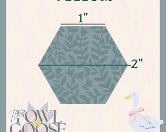 1 inch Hexagon Paper Pieces Vellum | 1" English Paper Piecing EPP | FPP | Quilt Hexies