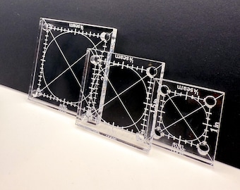 Set of 3 Square Acrylic Template for EPP | Acrylic 1/4 and 3/8 Seam | English Paper Piecing Quilt | EPP FPP