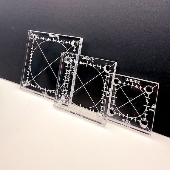 Square Acrylic EPP Template Set: 1/4 & 3/8 Seam Allowance