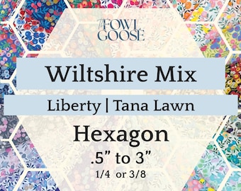 Liberty Tana Lawn Hexie Set: English Paper Piecing Quilt - Wiltshire Mix