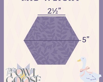 2 1/2 inch Hexagon Paper Pieces Mid Weight Cardstock | 2.5" English Paper Piecing EPP | FPP | Quilt Hexies