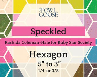 Ruby Star Society Fabric Hexie Set: English Paper Piecing - Speckled, Set of 50