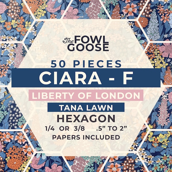 Liberty Tana Lawn Hexie Set: English Paper Piecing Quilt - Ciara