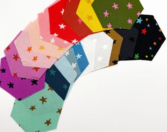 Ruby Star Society Fabric Hexie Set: English Paper Piecing - New Starry