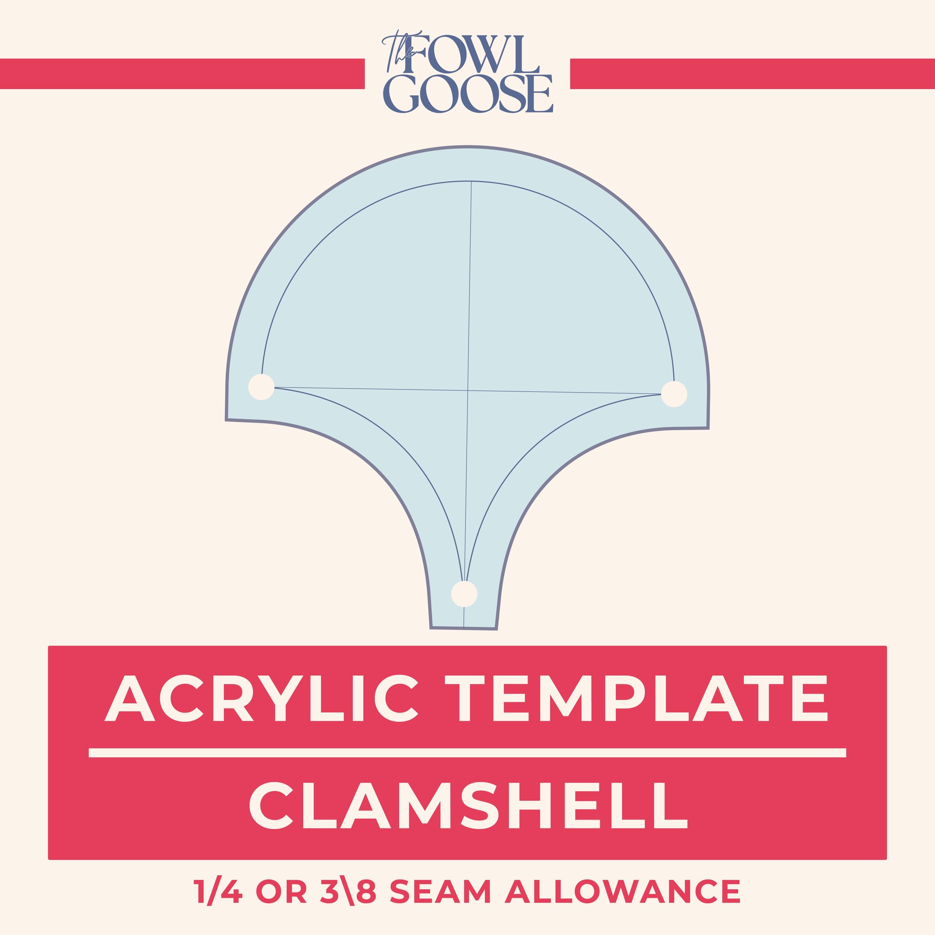 Paper Plate Clamshell Template.pdf Clamshell Acrylic Template for EPP: English Paper Piecing - Etsy