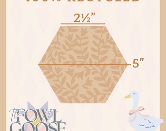 2.5" Recycled Cardstock Hexagon Paper Pieces | English Paper Piecing