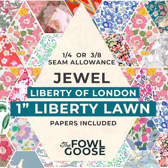 1" Liberty Tana Lawn Jewel Set: 1 inch English Paper Piecing Mix (50pc)