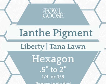 Liberty Tana Lawn Hexie Set: White English Paper Piecing - 1/4 or 3/8