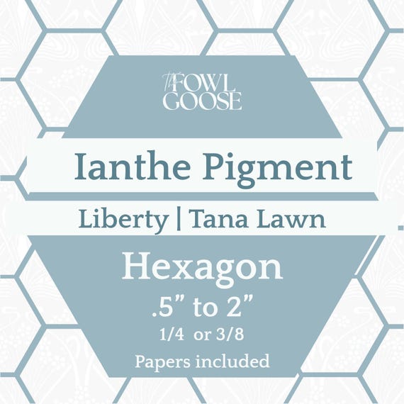 Liberty Tana Lawn Hexie Set: White English Paper Piecing - 1/4 or 3/8
