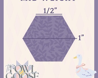 1/2 inch Hexagon Paper Pieces Mid Weight Cardstock | .5" English Paper Piecing EPP | FPP | Quilt Hexies