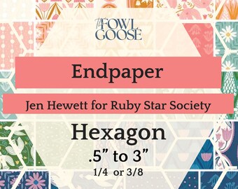 Ruby Star Society Fabric Hexie Set: English Paper Piecing - 1/4" or 3/8"