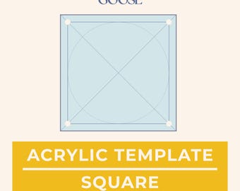 Square Acrylic EPP Template: 1/4" & 3/8" Seam Allowance