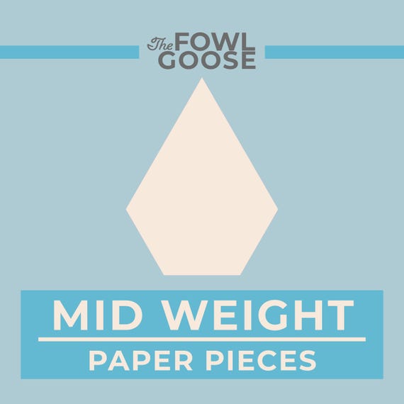 Jewel Paper Pieces | English Paper Piecing EPP, Mid Weight Cardstock