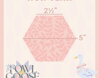 2 1/2 inch Hexagon Paper Pieces Non Tear Paper | 2.5" English Paper Piecing EPP | FPP | Quilt Hexies