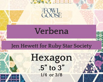 Ruby Star Society Fabric Hexies: English Paper Piecing Set of 50