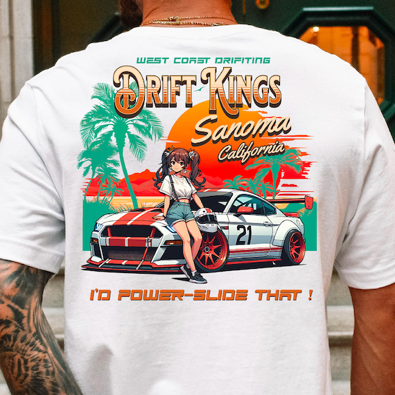 JDM Car Racing Shirt, Takumig Inspired Drift T-Shirt, Fujiwara inspired Street Racing Tee, Initial Japanese Anime graphic, Ebisu Circuit